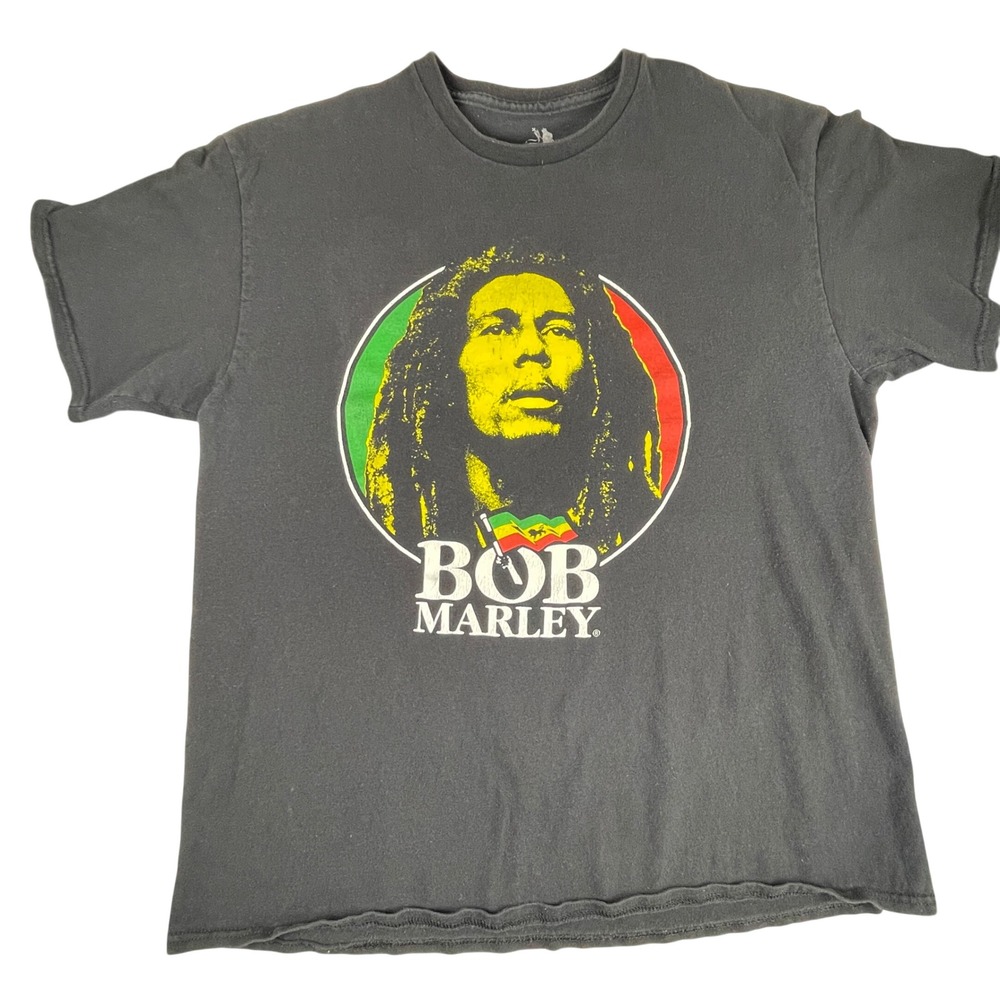 Zion Rootswear T-Shirt Mens L Black Bob Marley Graphic Reggae Rasta - Picture 2 of 7
